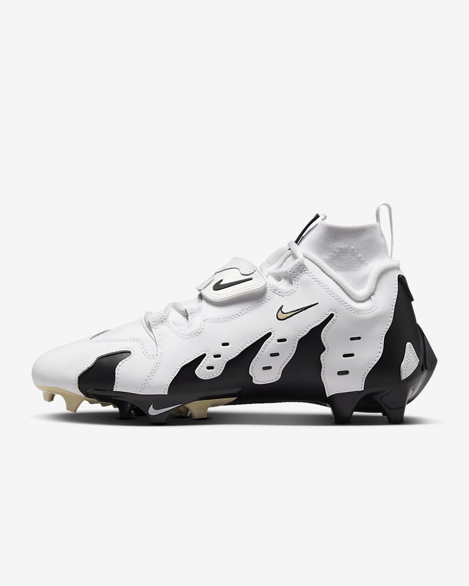 Black and fashion white football shoes